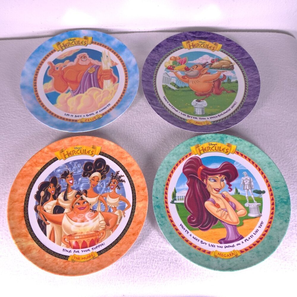 Disney Hercules Collector Plates Set of 4 Zeus Phil Megara The Muses
